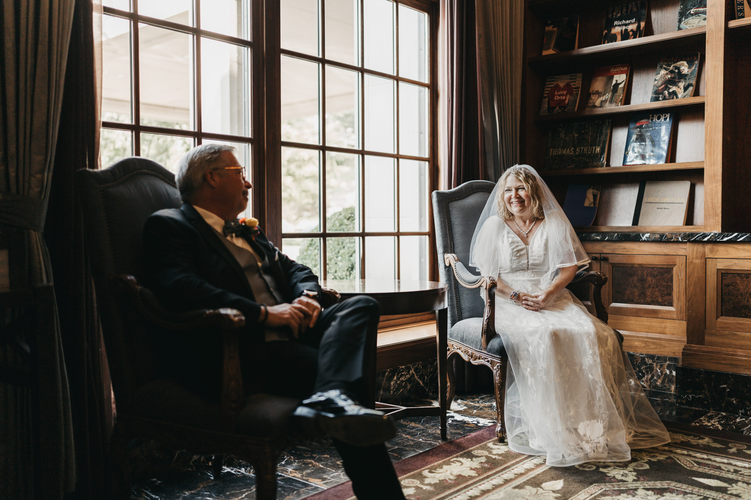 Ross and Jennifer enjoying a moment before their ceremony.