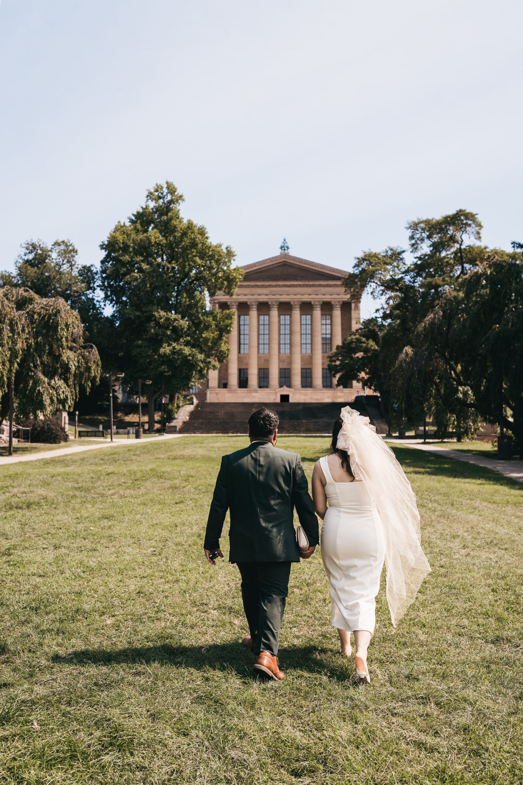 Bride and groom after their wedding ceremony