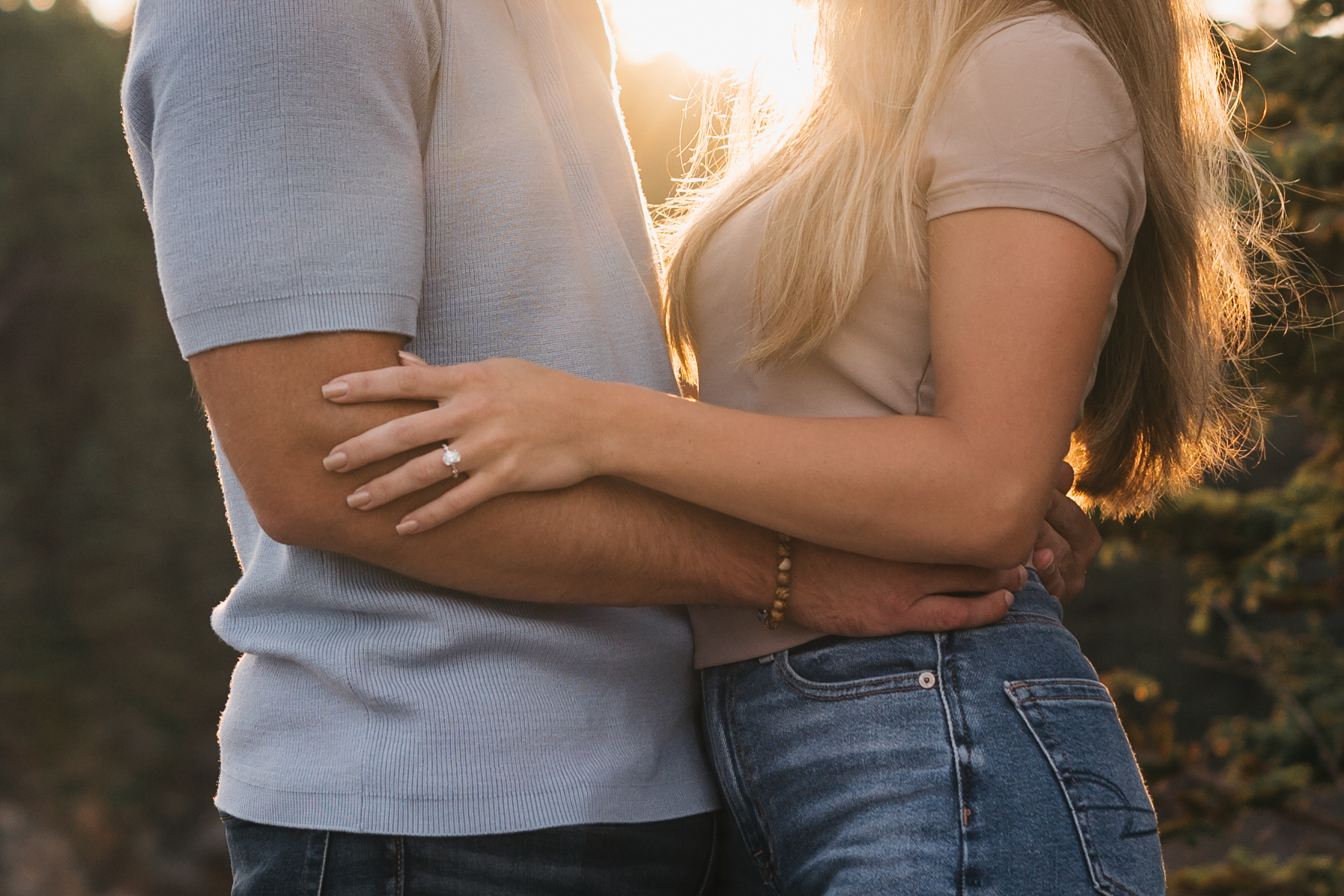 Close up shot of Jason and Sam's proposal
