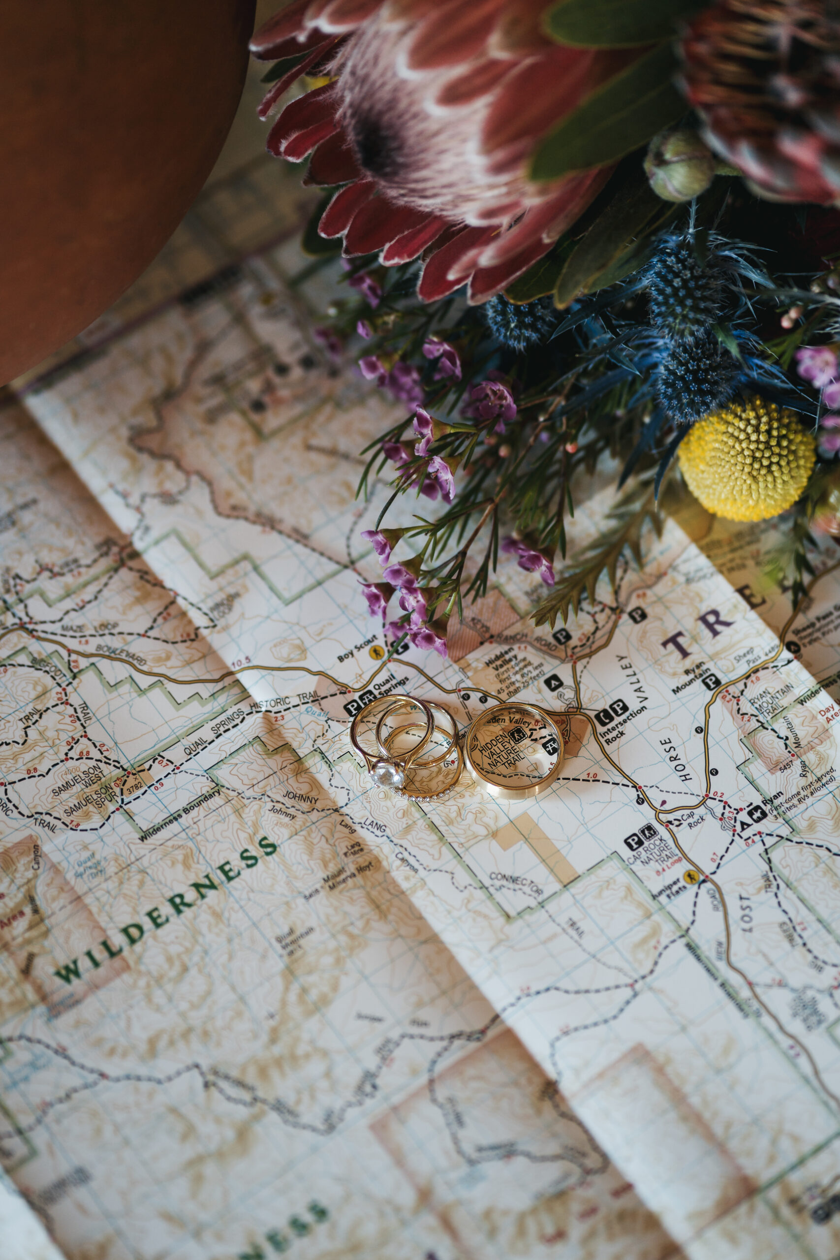 Detail shots of rings at airbnb.