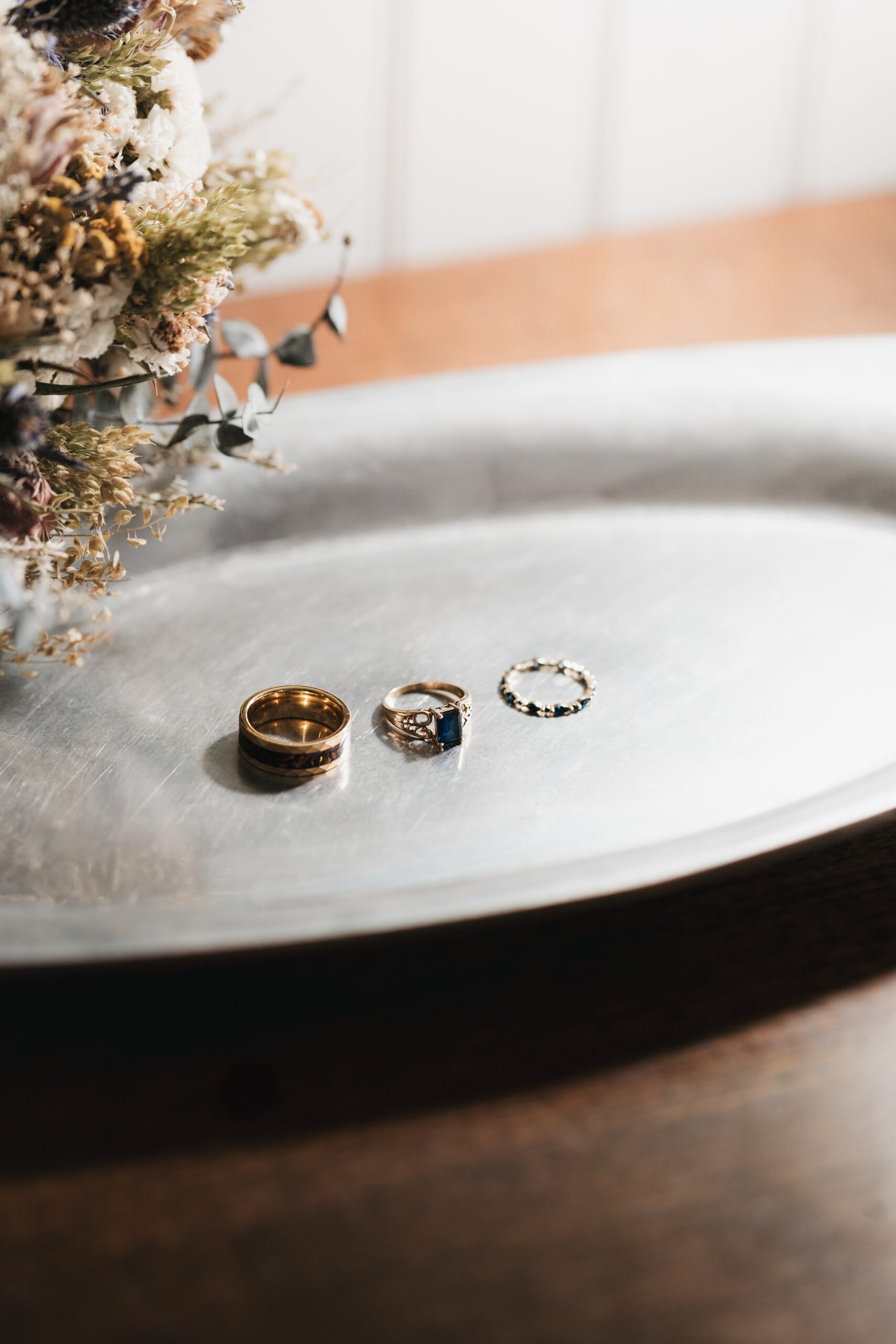 Wedding details photographed at a Seneca Lake Airbnb.