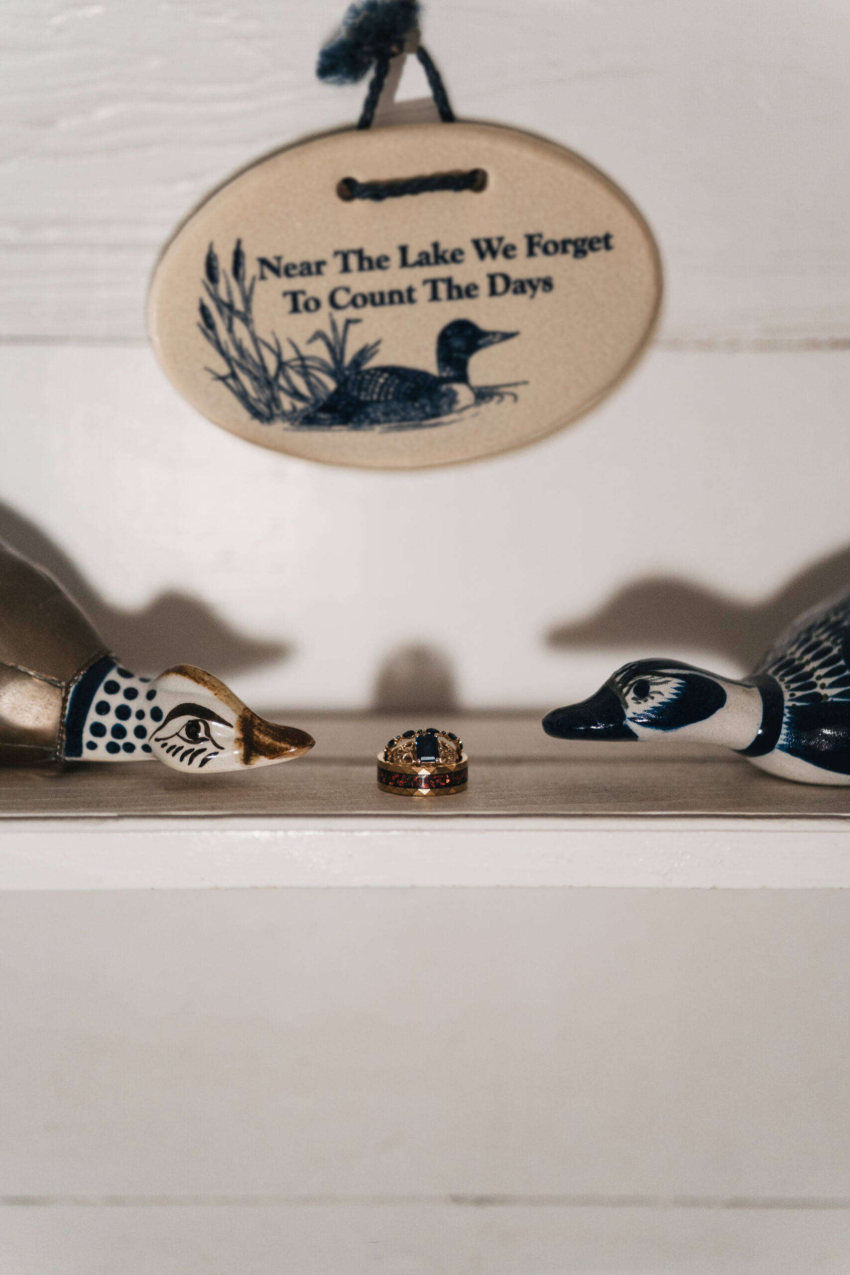 Detail shots of wedding rings.