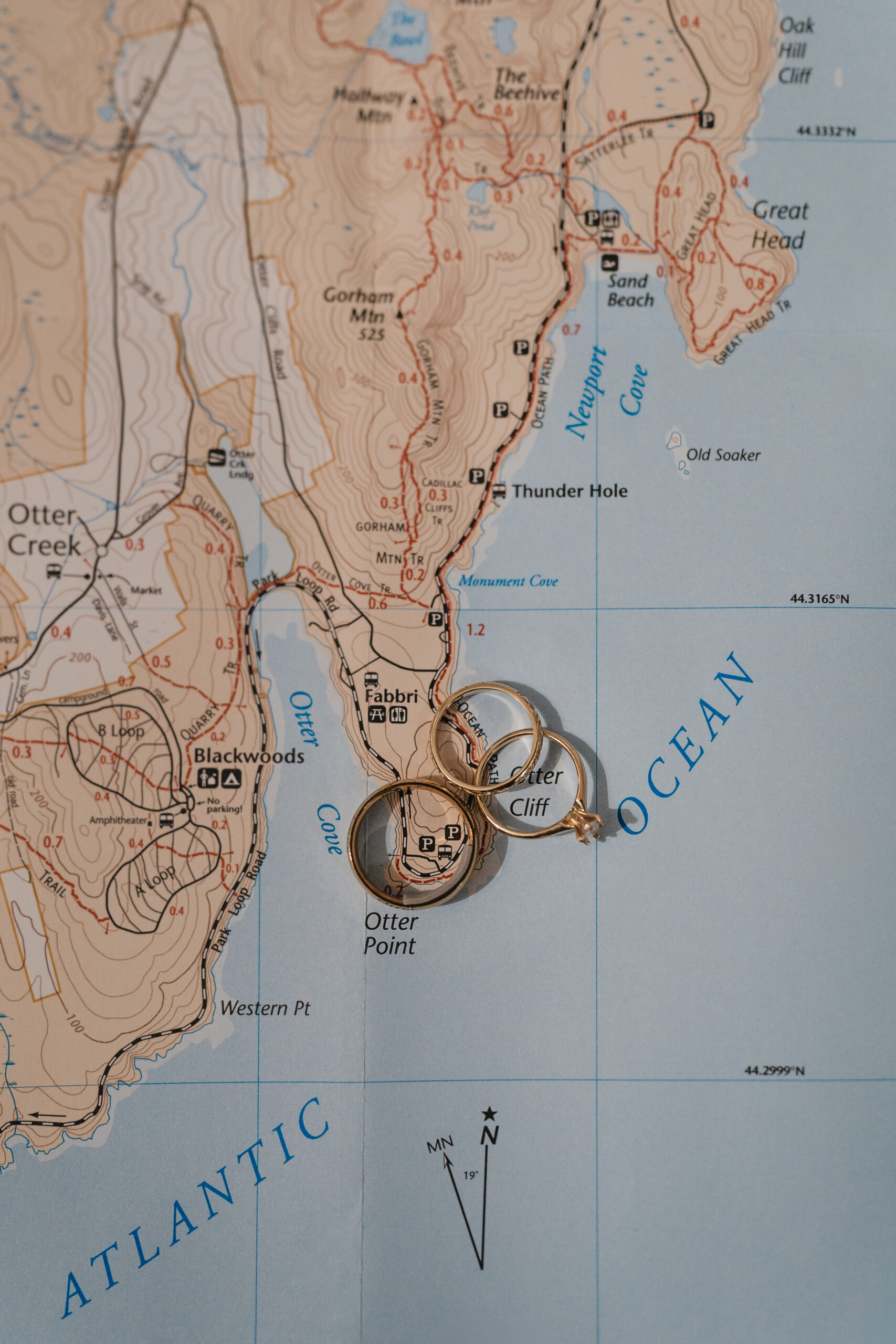 Acadia National Park wedding details.